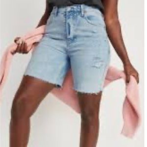 NWT Old Navy extra high-rise sky-high straight denim shorts
